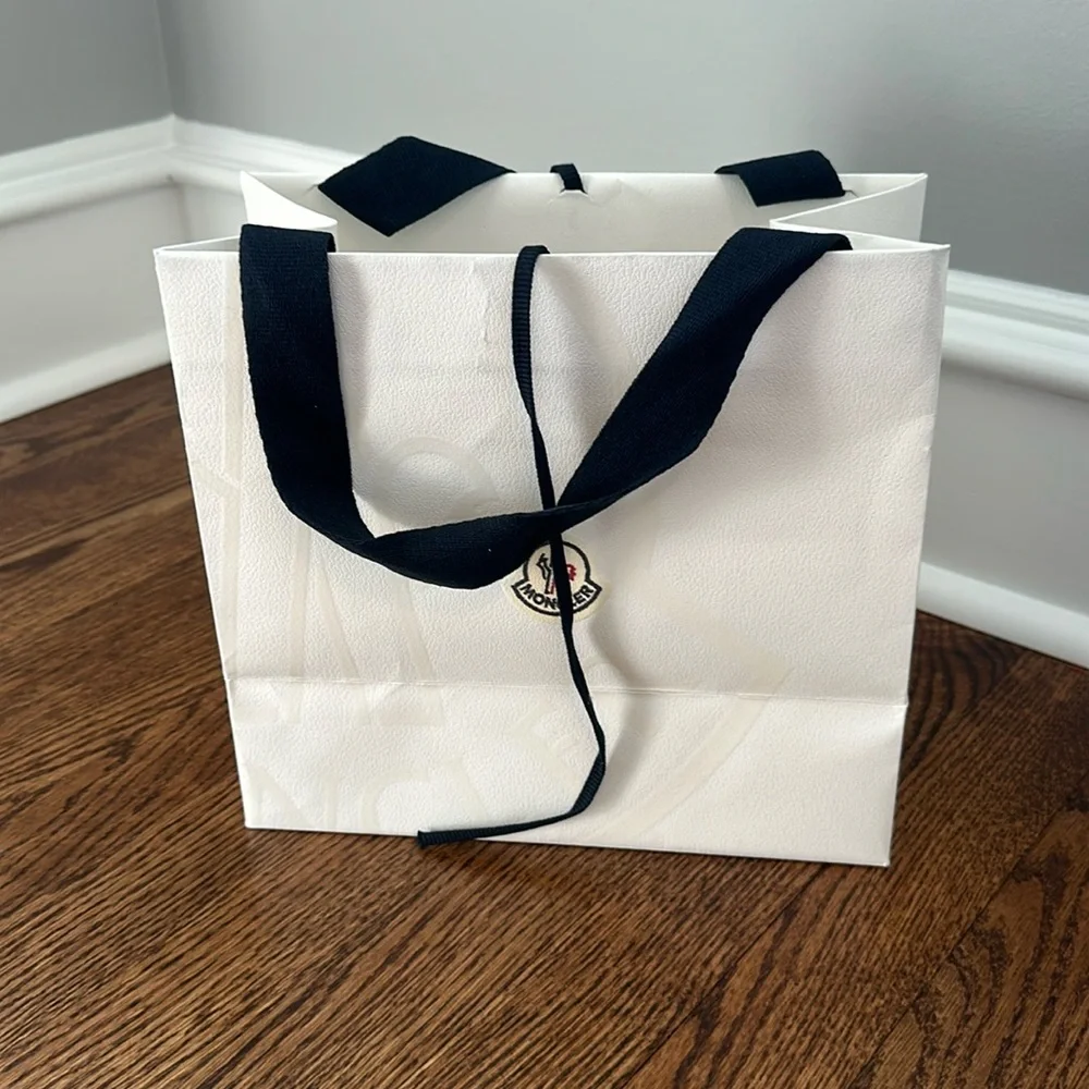 Moncler White Blue Red Shopping Gift Bag - Picture 2 of 8